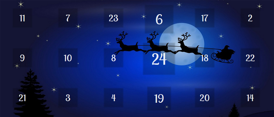 Image d'une nuit étoilée avec un traineau de Père Noël