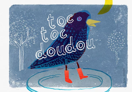 dessin d'oiseau bleu