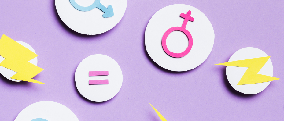 Signes masculins féminins dans des bulles