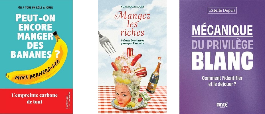 trois couvertures de livres proposés pour l'arpentage
