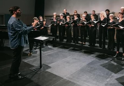 membres de la chorale en concert