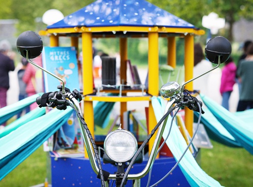 bibliothèque itinérante à vélo