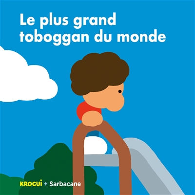"Illustration d'un garçon en haut d'un toboggan"