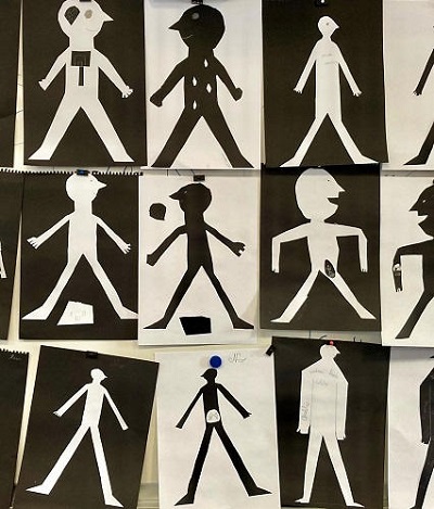 Dessin d'enfants en noir et blanc